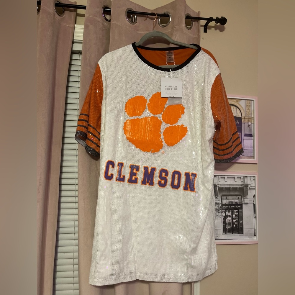 Game day couture clemson sequin dress
